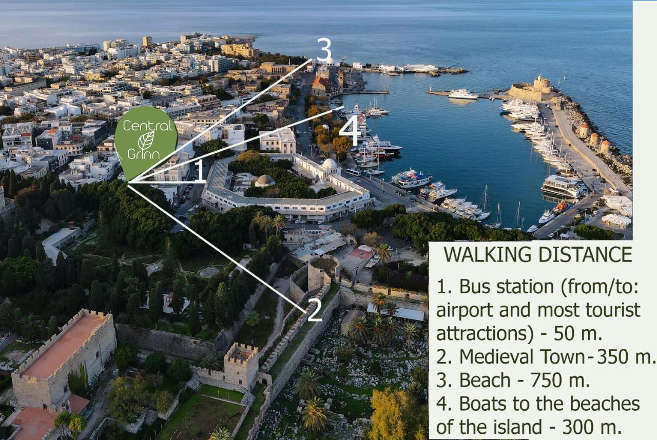 Central Grinn-In The Heart Of Rhodes,New&Stylish! Rhodes City ภายนอก รูปภาพ